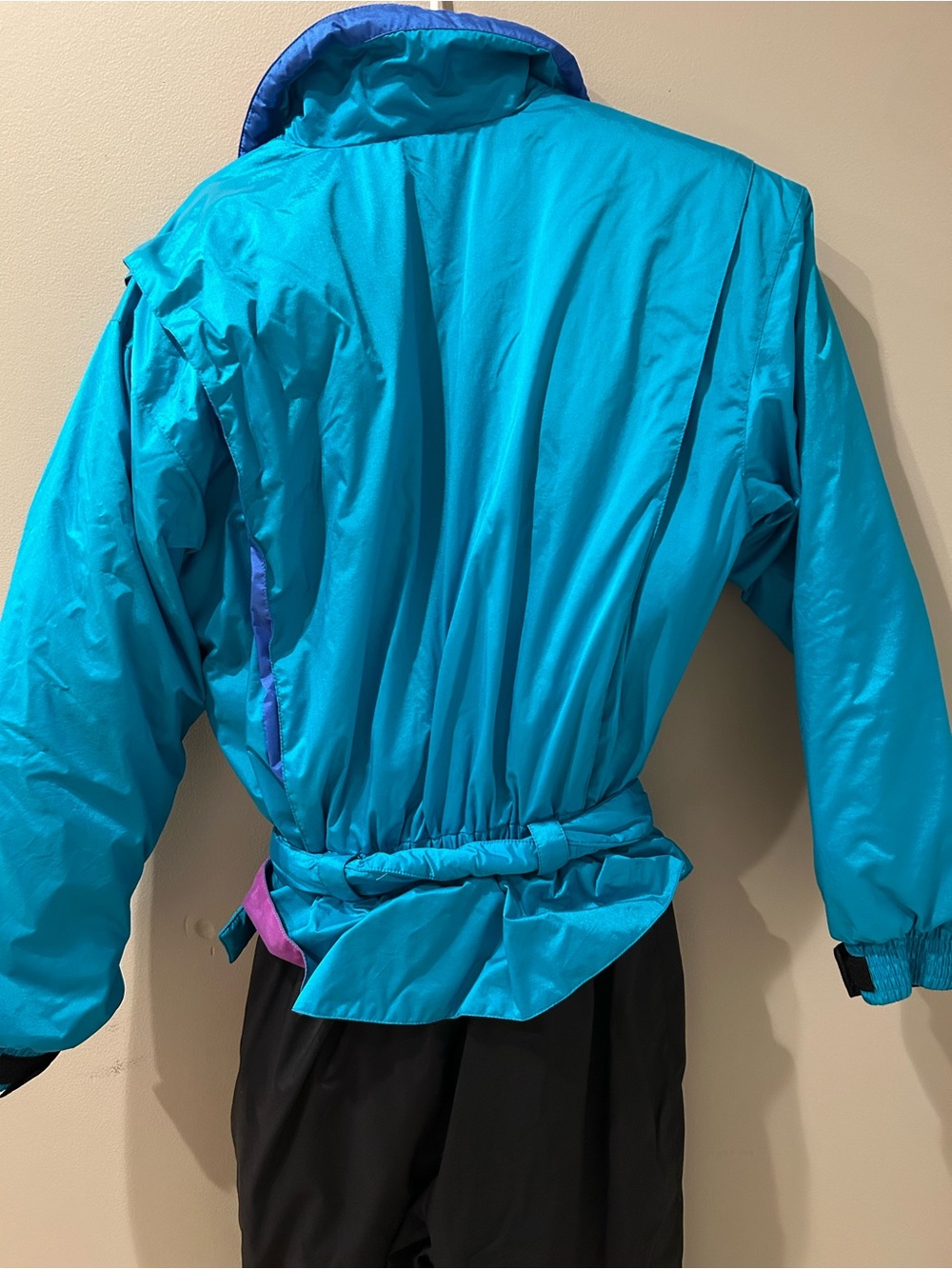 Vintage 80’s White Stag Snow Ski Suit Women’s Size 12 Teal Black - Picture 8 of 9